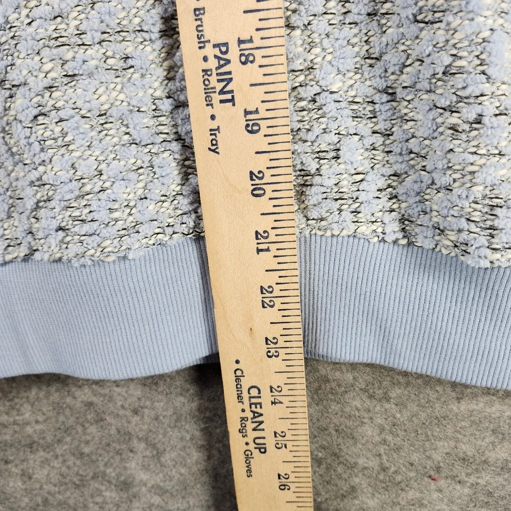 LOFT Textured 3D Light Blue Sweater Womens XL Crew Neck Long Sleeve Casual‎ Knit
